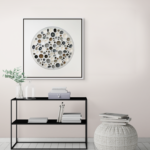Aja, original 3-D abstract painting by Canadian artist Richelle Osborne at Effusion Art Gallery in Invermere, BC